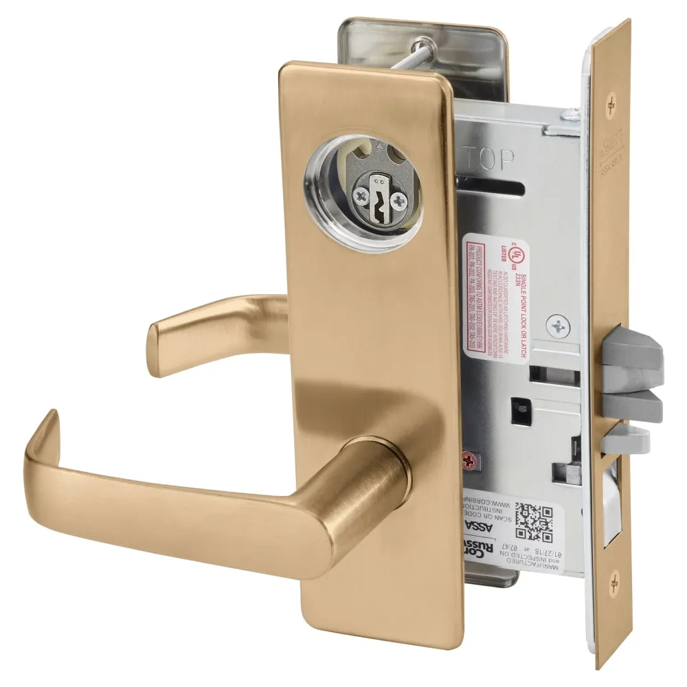 Corbin Russwin ML2051-NSM Entrance or Office Mortise Lock, Newport Lever, M Escutcheon