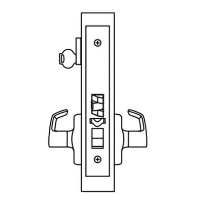 Corbin Russwin ML2051-PSA-626 Entrance or Office Mortise Lock, Princeton Lever, A Rose, Satin Chrome