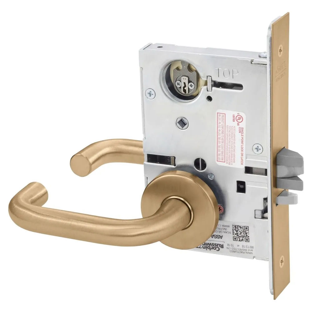 Corbin Russwin ML2055-LWA Classroom Mortise Lock, Lustra Lever, M Escutcheon