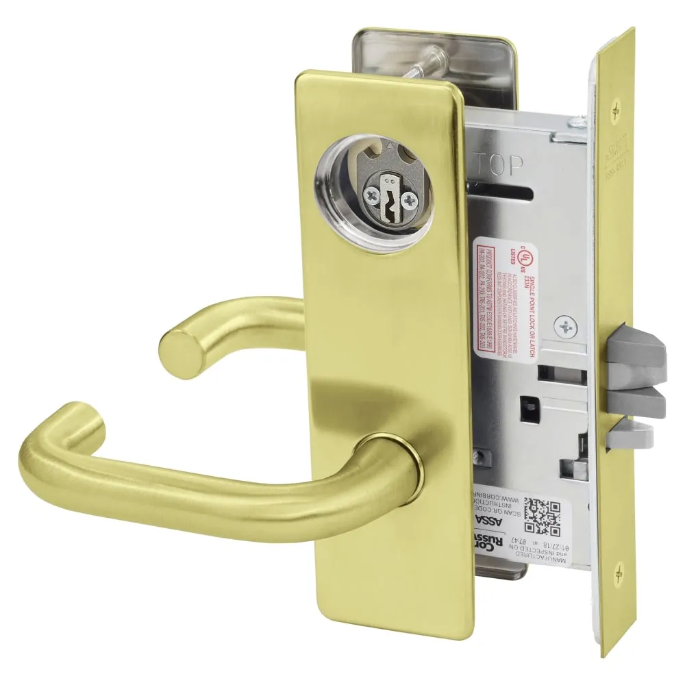 Corbin Russwin ML2055-LWM Classroom Mortise Lock, Lustra Lever, M Escutcheon