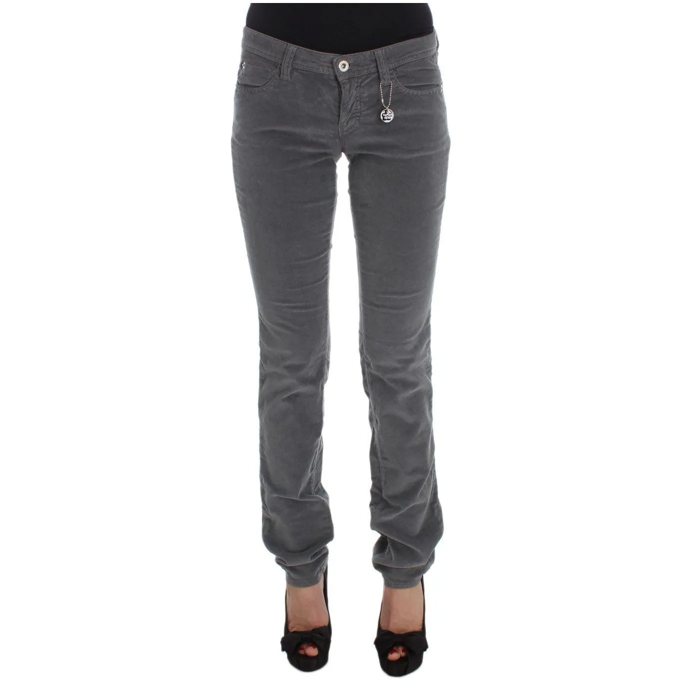 Costume National Sleek Super Slim Gray Jeans