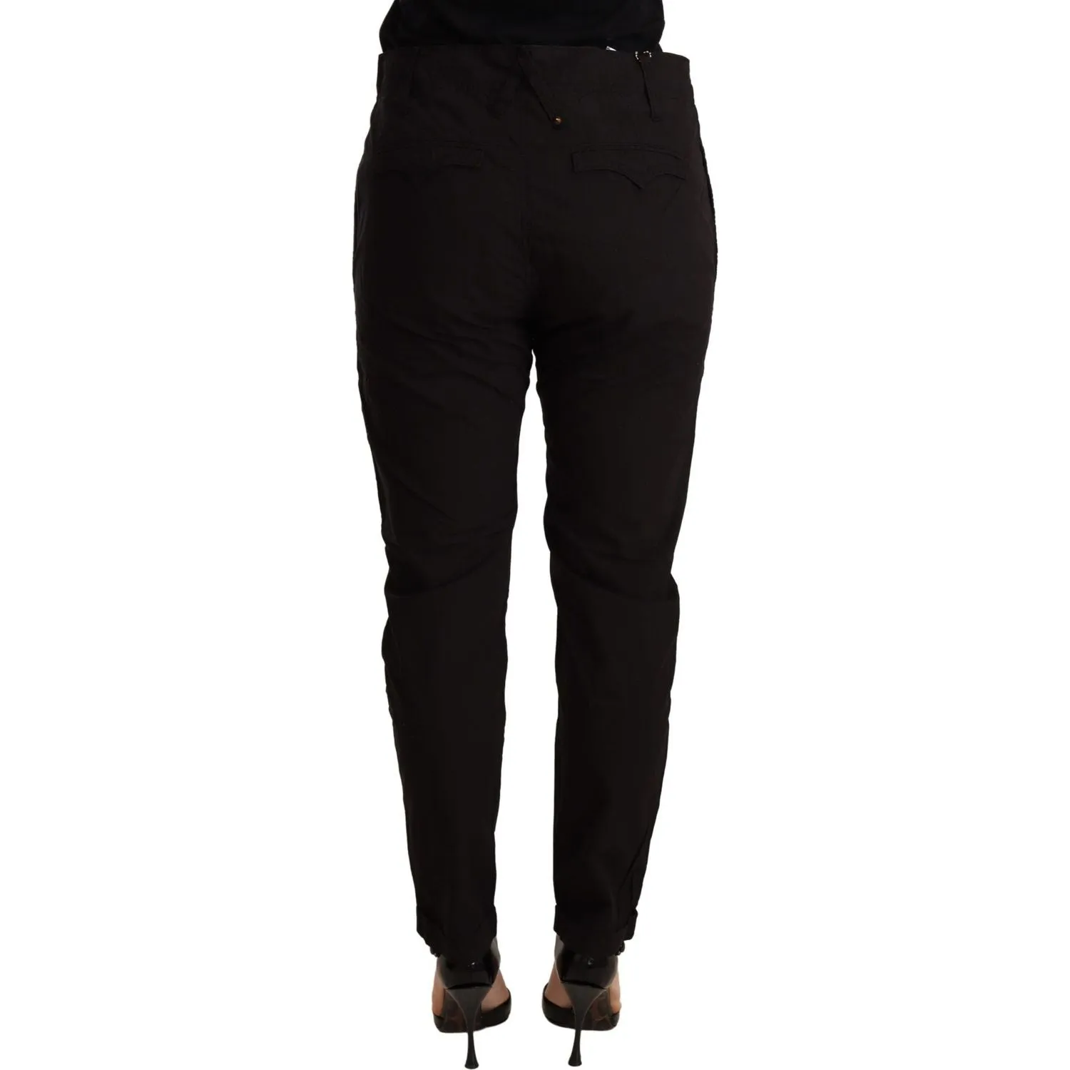 CYCLE Elegant Black Baggy Cotton Pants