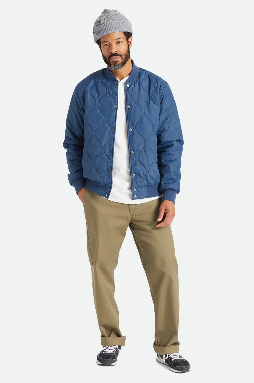 Dillinger Quilted Bomber Jacket - Moonlit Ocean