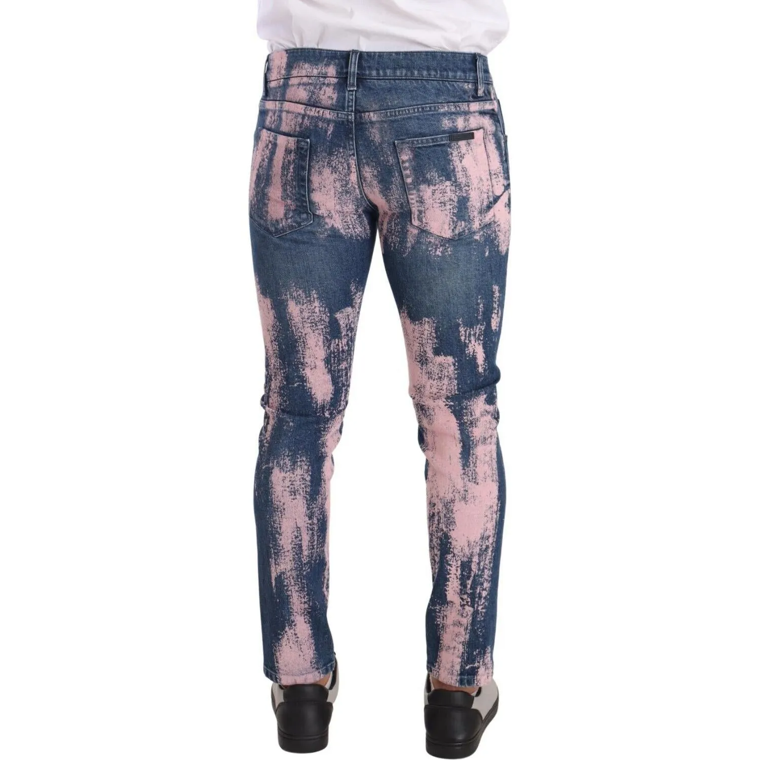 Dolce & Gabbana Elegant Skinny Slim Fit Denim Jeans in Tie Dye