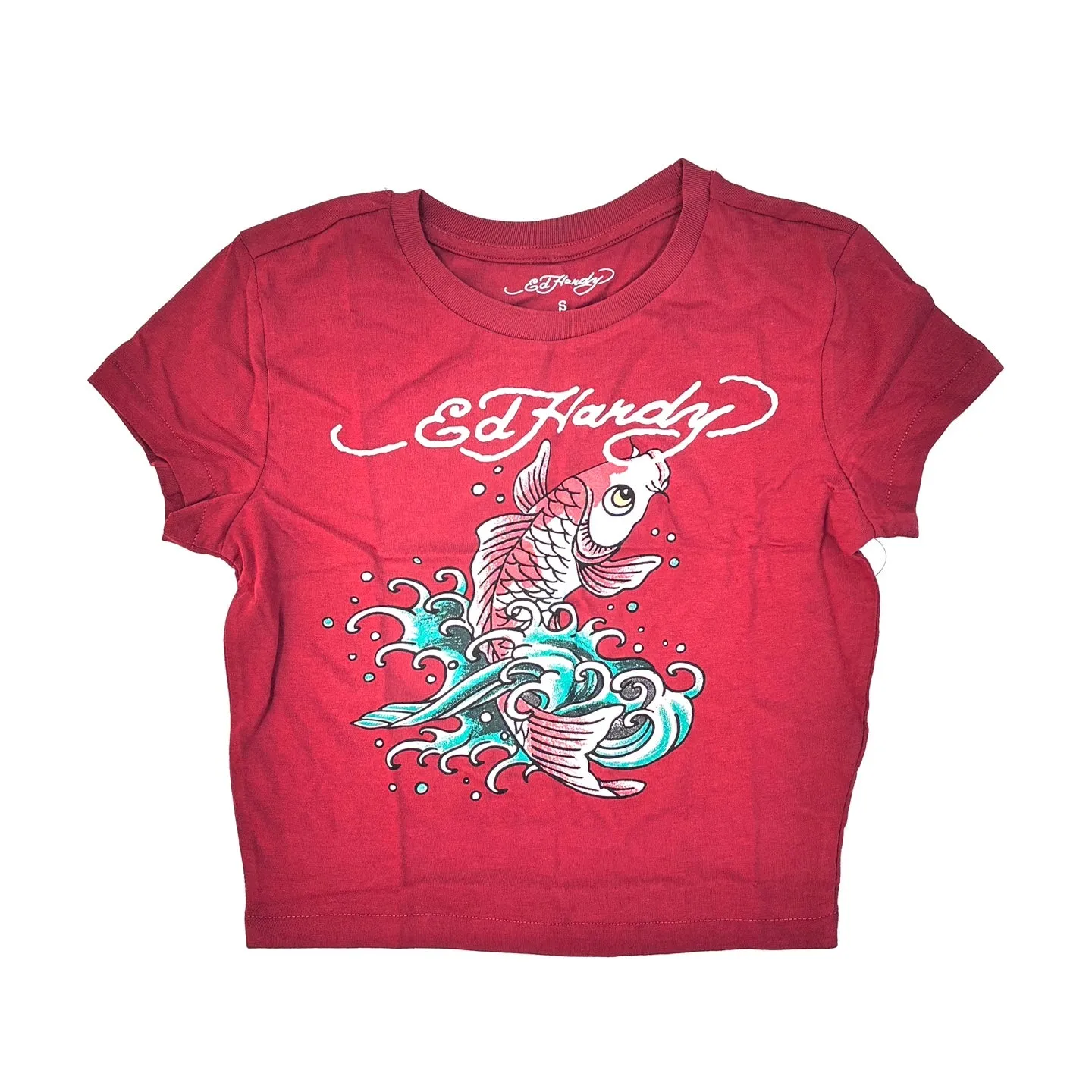 ED HARDY Women's Koi Baby Tee