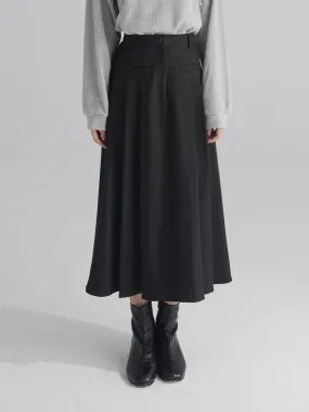 Elasticated Waist / Odesa Pleated Midi Skirt