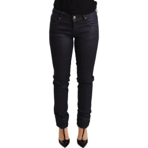 Ermanno Scervino Chic Dark Blue Low Waist Skinny Jeans