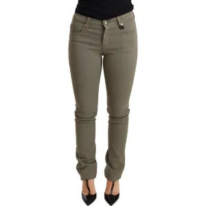 Ermanno Scervino Chic Green Low Waist Skinny Jeans