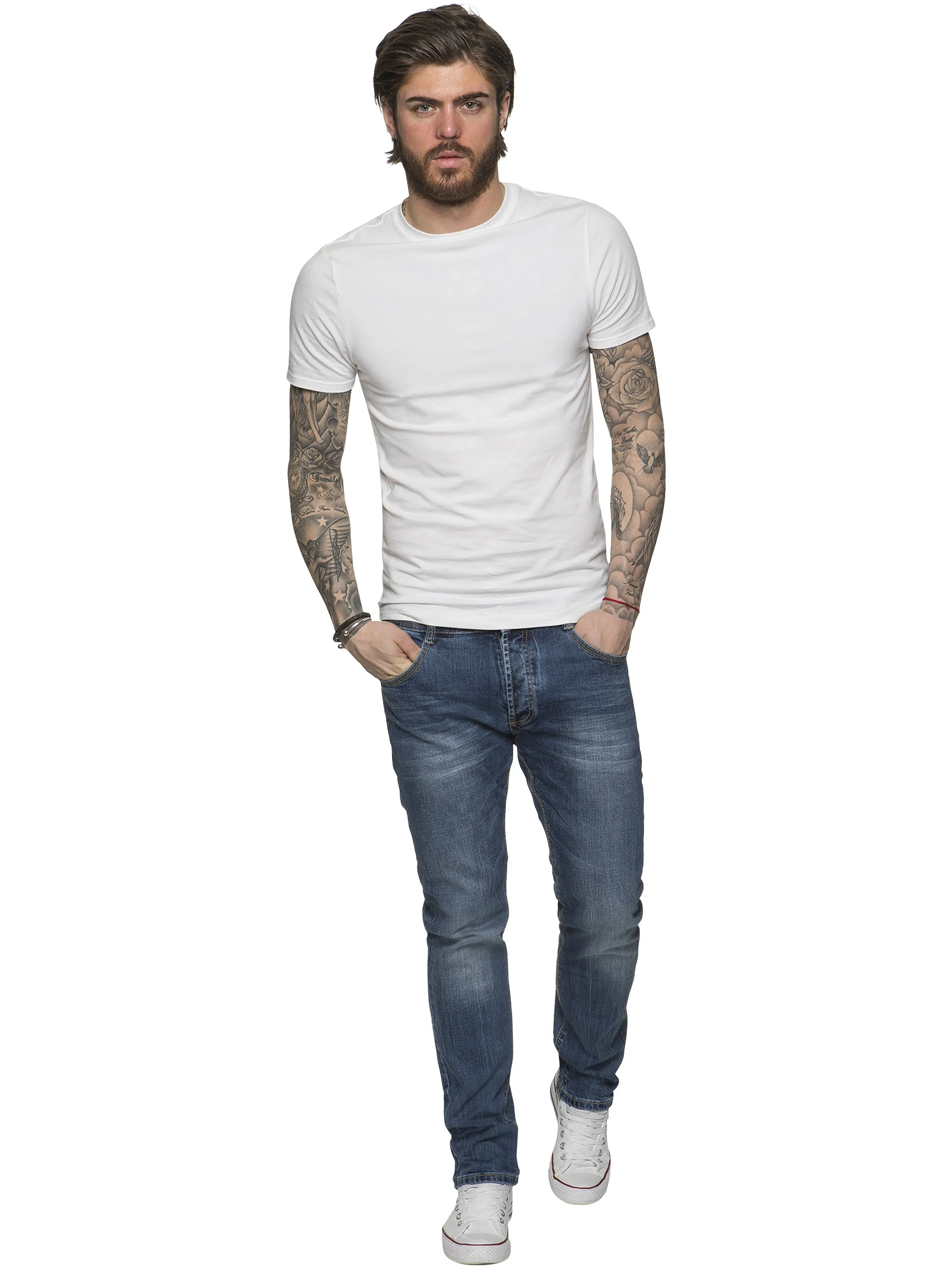 ETO | Mens Designer Tapered Fit Stretch Denim Jeans