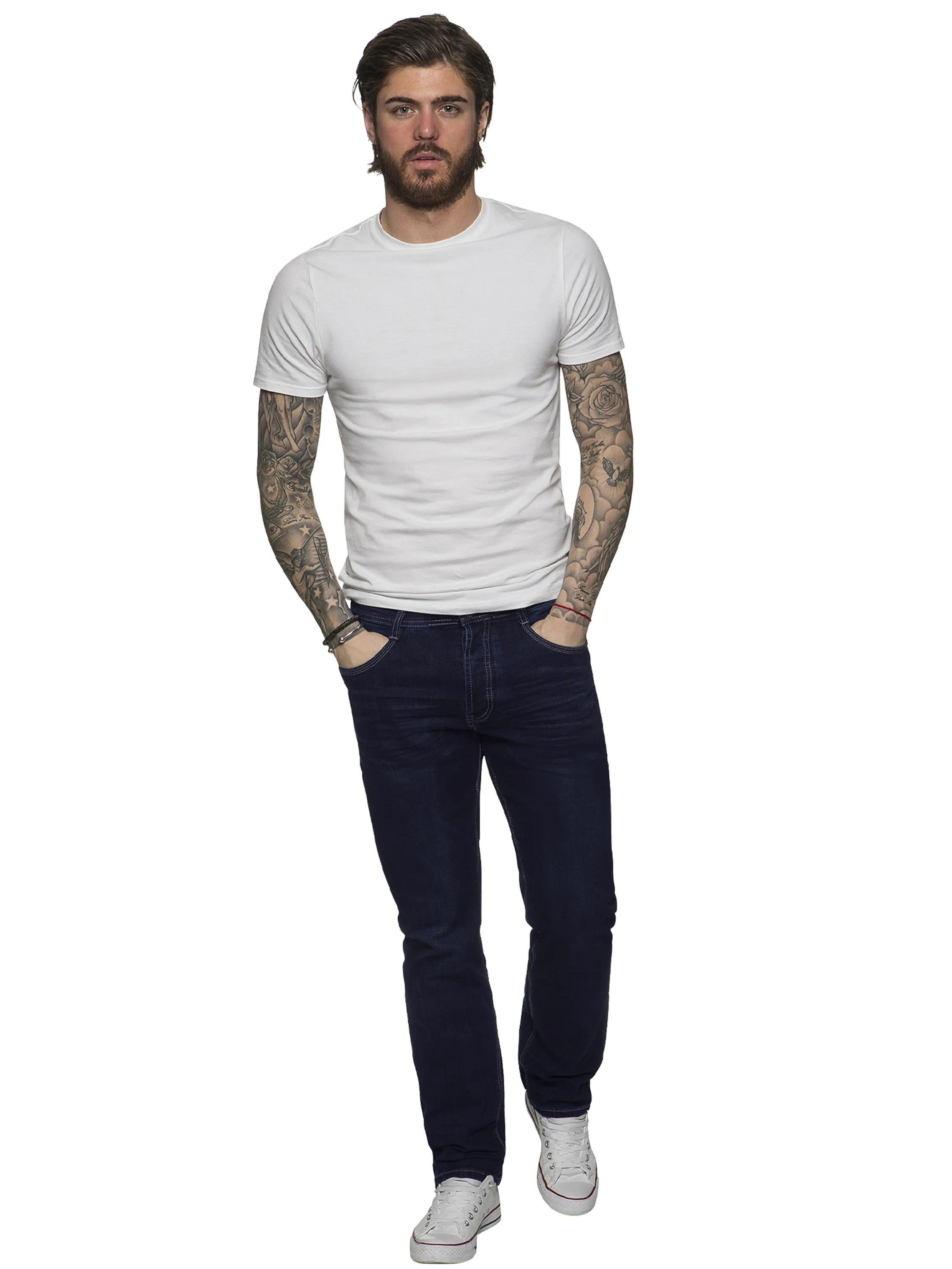 ETO | Mens Designer Tapered Fit Stretch Denim Jeans