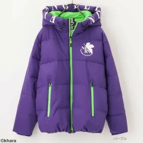 Evangelion Unit 01 Shinji Ikari NERV Quilted Puff Jacket Purple Unisex L Size