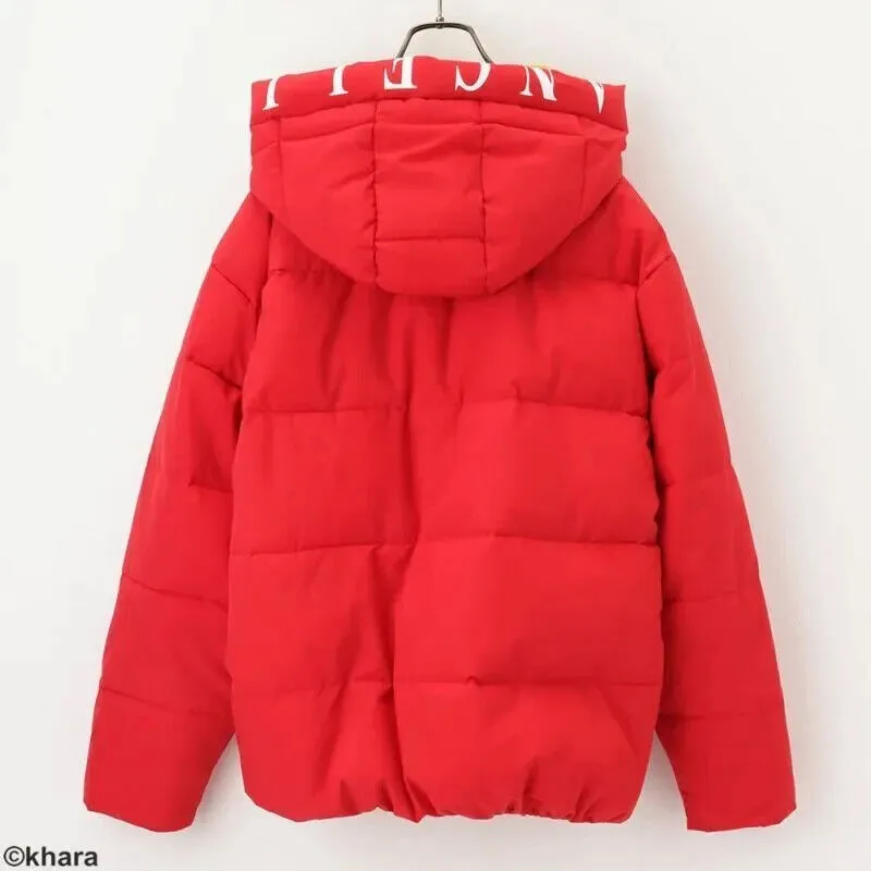 Evangelion Unit 02 Asuka NERV Quilted Puff Jacket Red Unisex L Size Japan