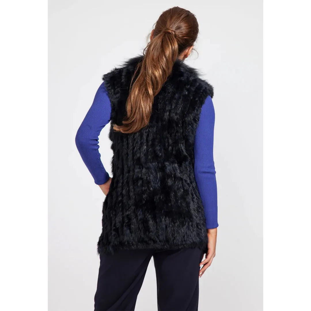 Fox Fur Gilet Navy by Jayley