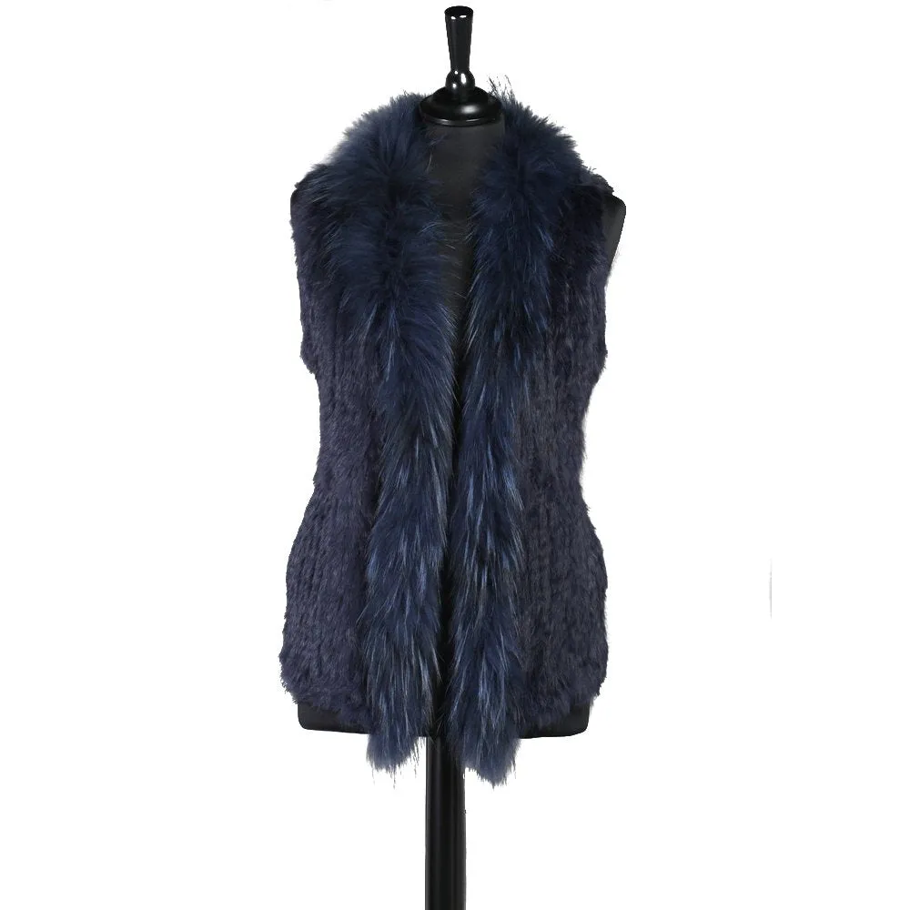 Fox Fur Gilet Navy by Jayley