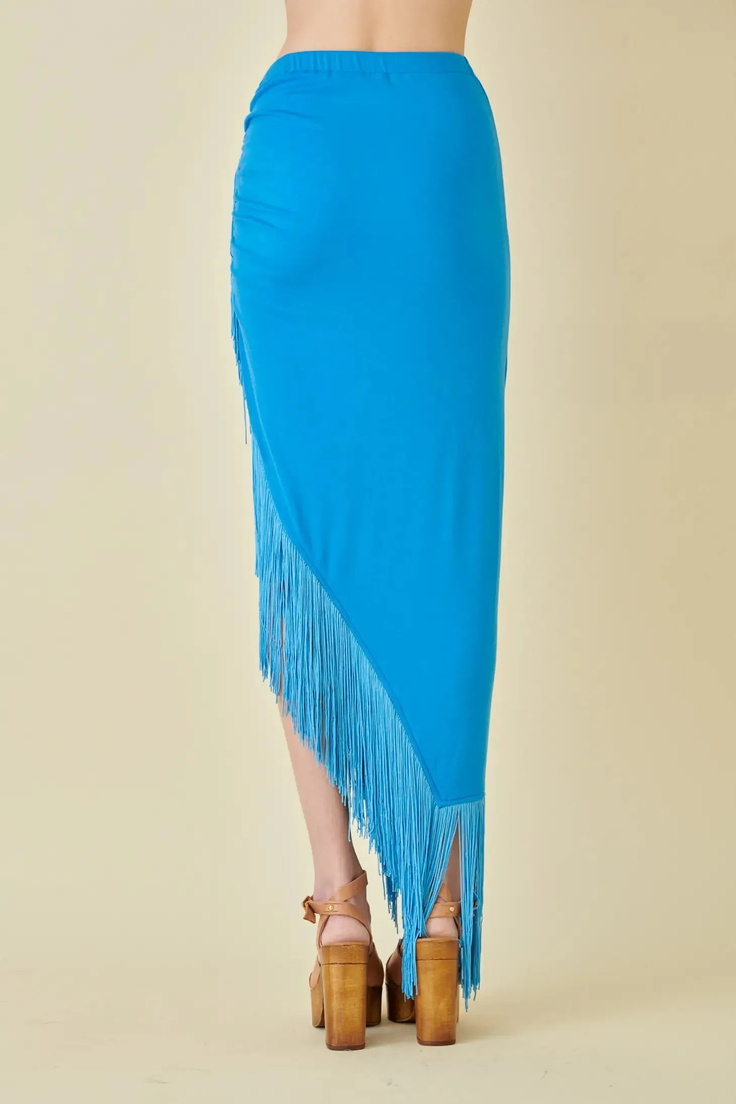 FRINGE WRAP MAXI SKIRT