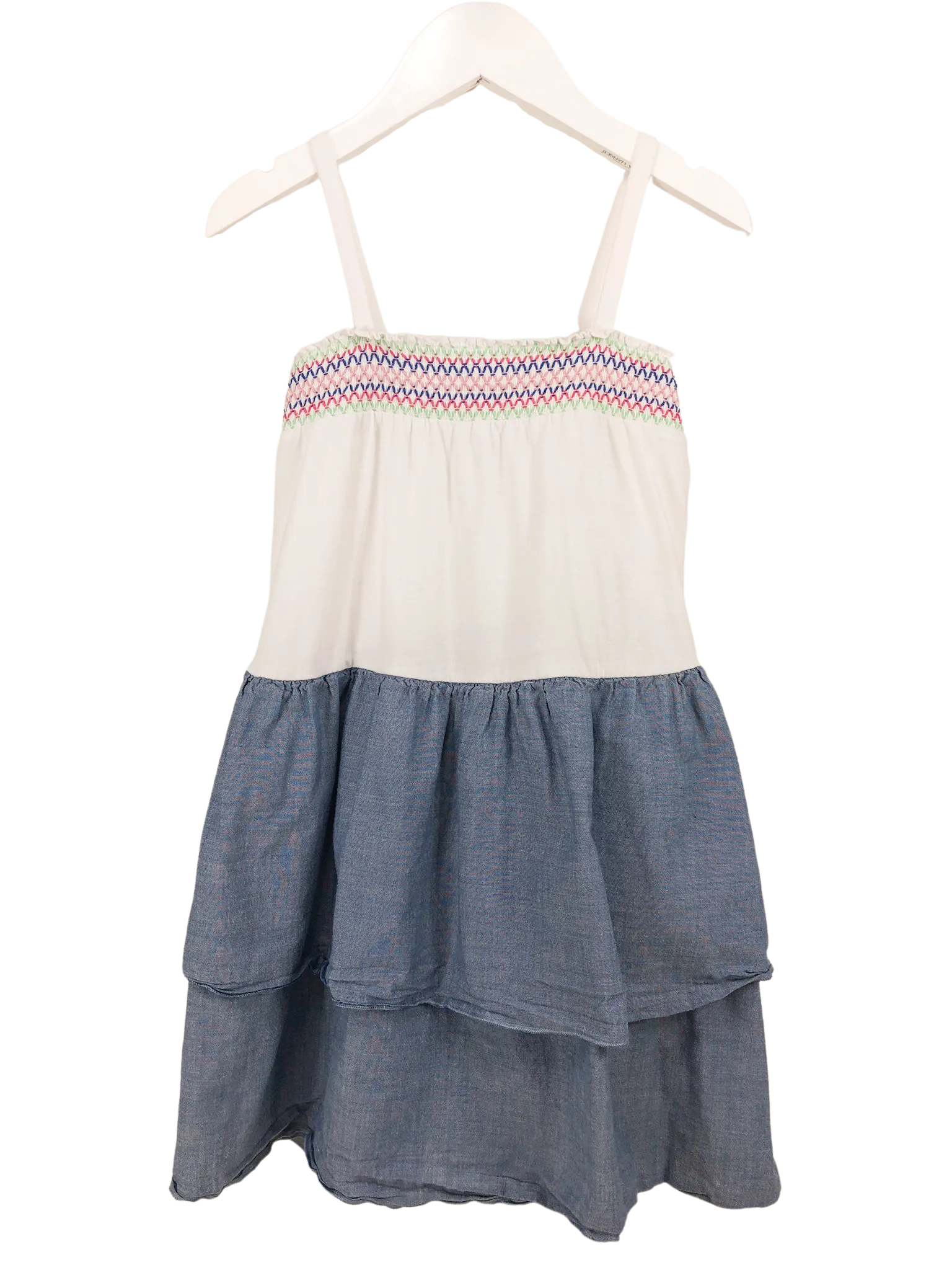 Gap Kids, Smocked Dress with Chambray Skirt, Size 5