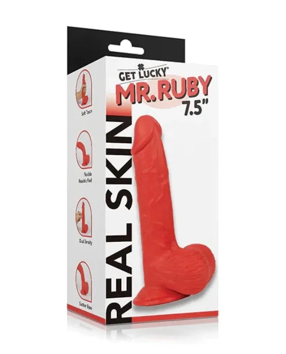 Get Lucky Mr. Ruby 7.5" Dual Layer Dong