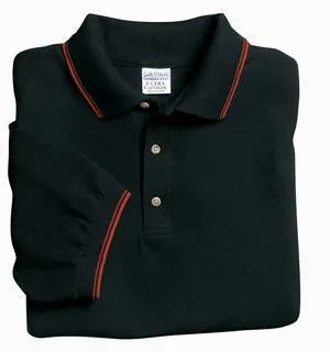 Gildan Ultra Cotton - Pique Knit Sport Shirt with Pin Stripe Trim.  32000