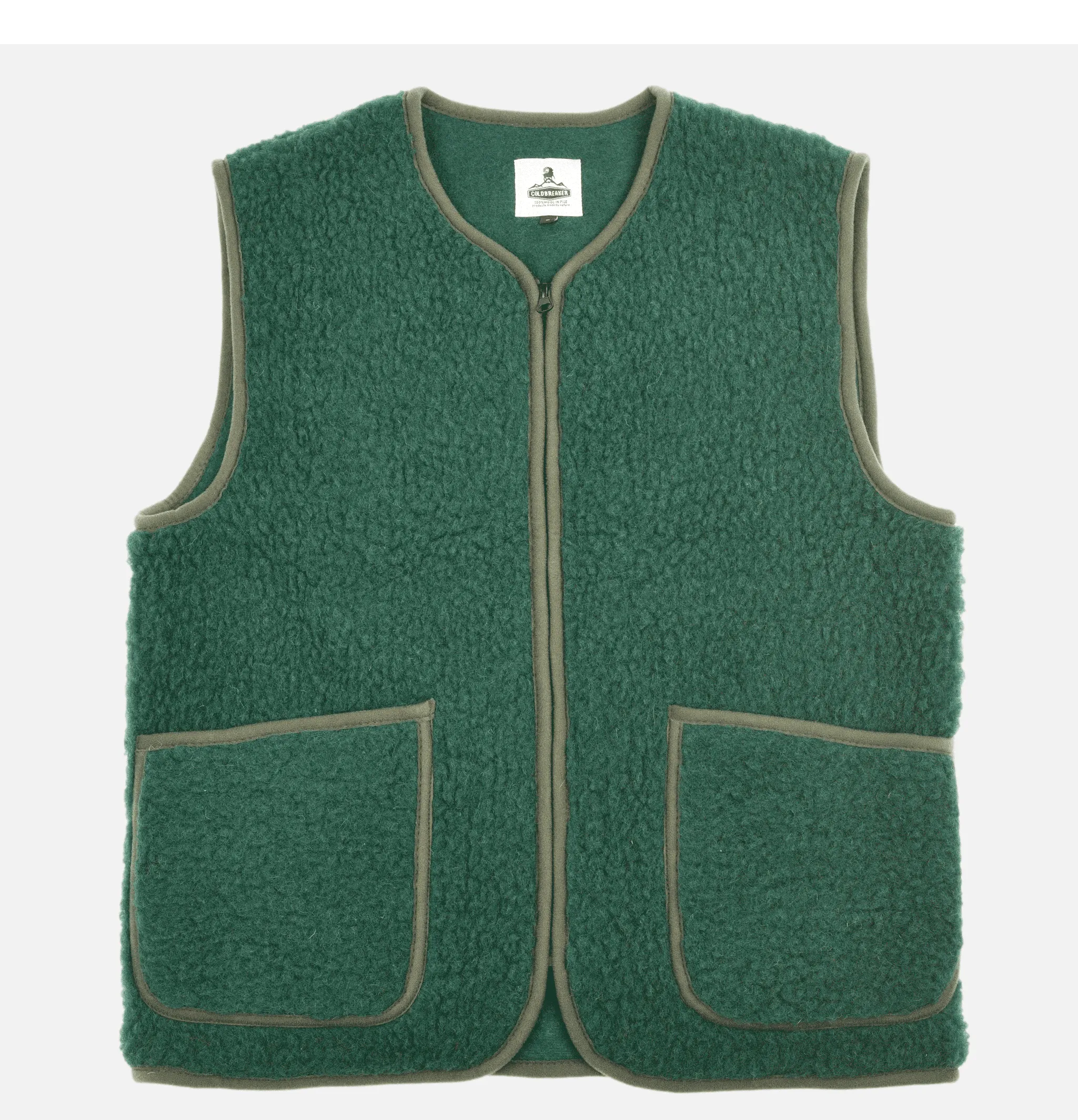 GILET LAINE PEPITCO DK GREEN / COLDBREAKER