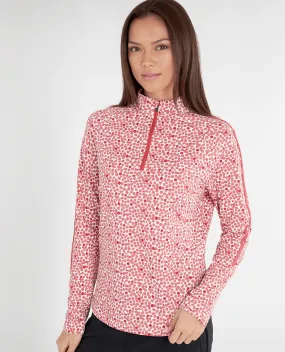 GREEN LAMB Mae Printed Zip Neck 046 Blush Pebble