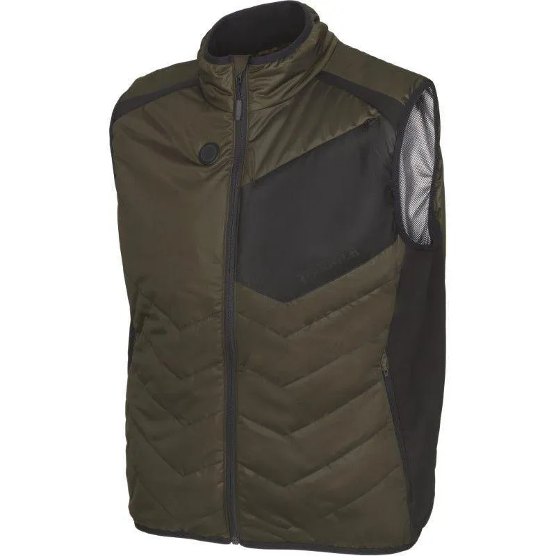 Harkila Heat Control Mens Packable Gilet - Willow Green/ Black