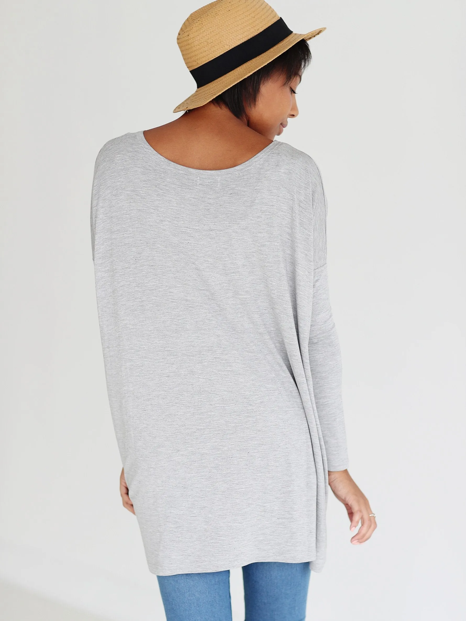 Heather Gray Long Sleeve Tunic