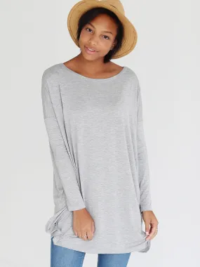 Heather Gray Long Sleeve Tunic