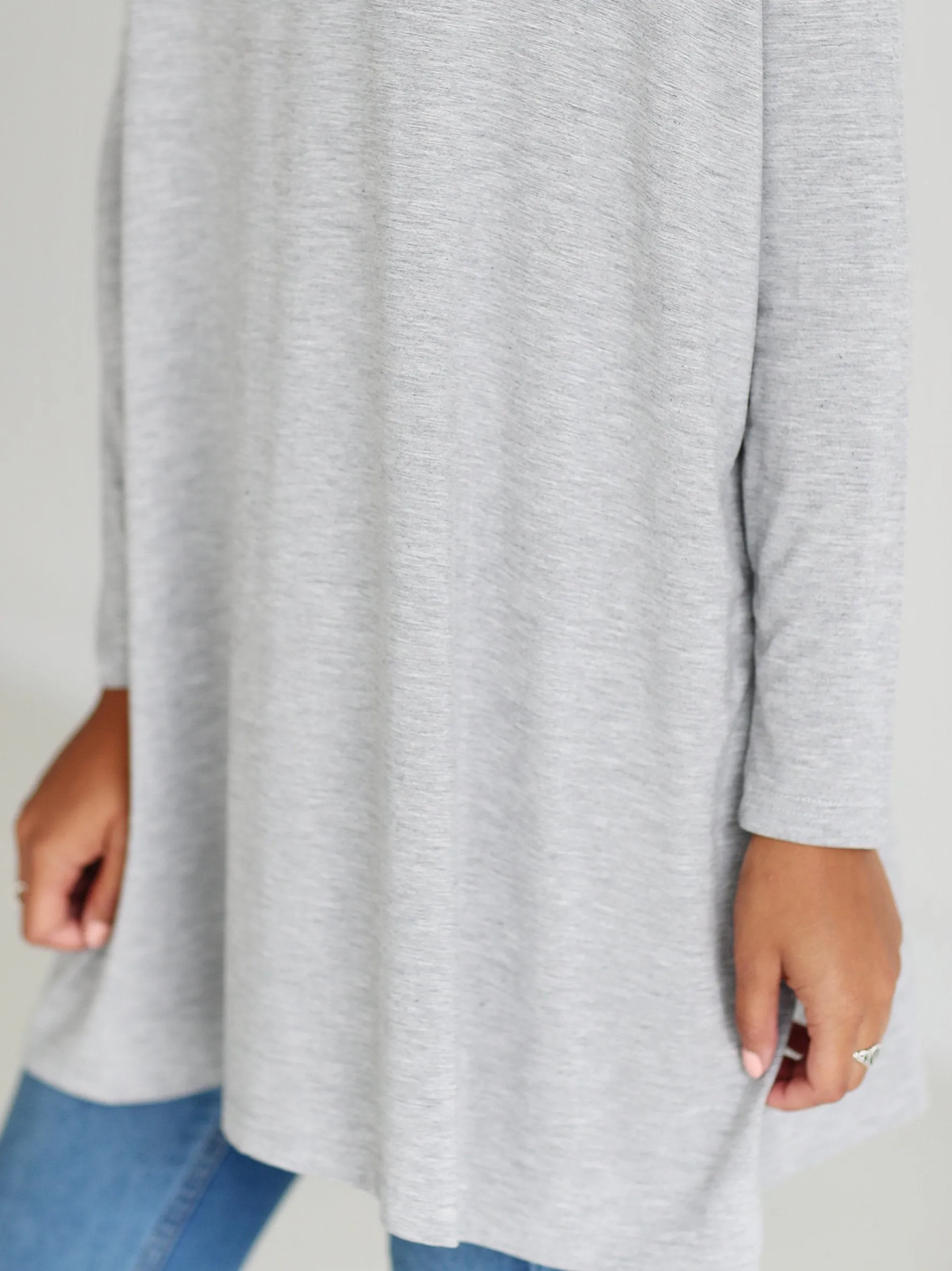 Heather Gray Long Sleeve Tunic