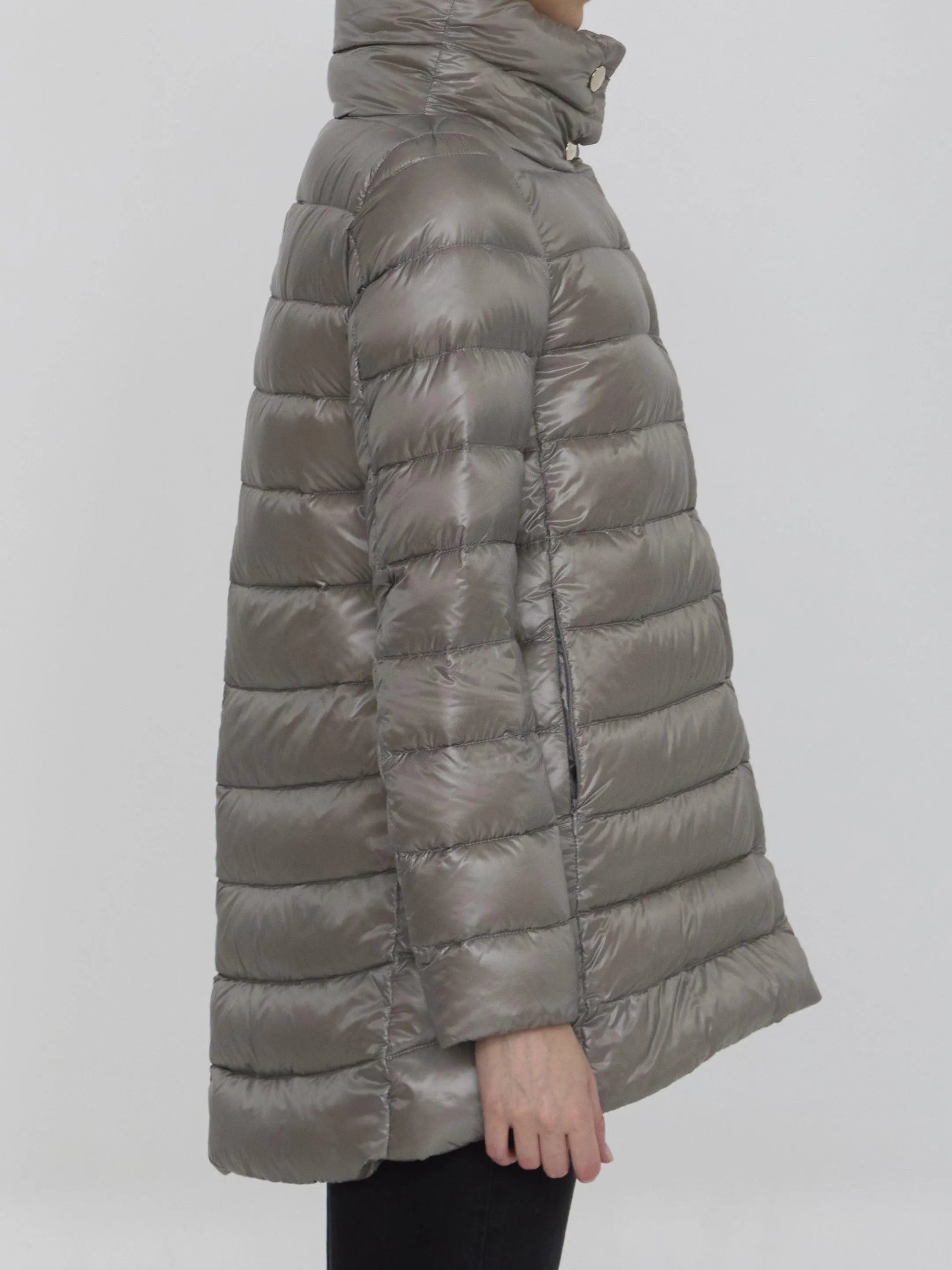 Herno Down Jacket In Nylon Gray