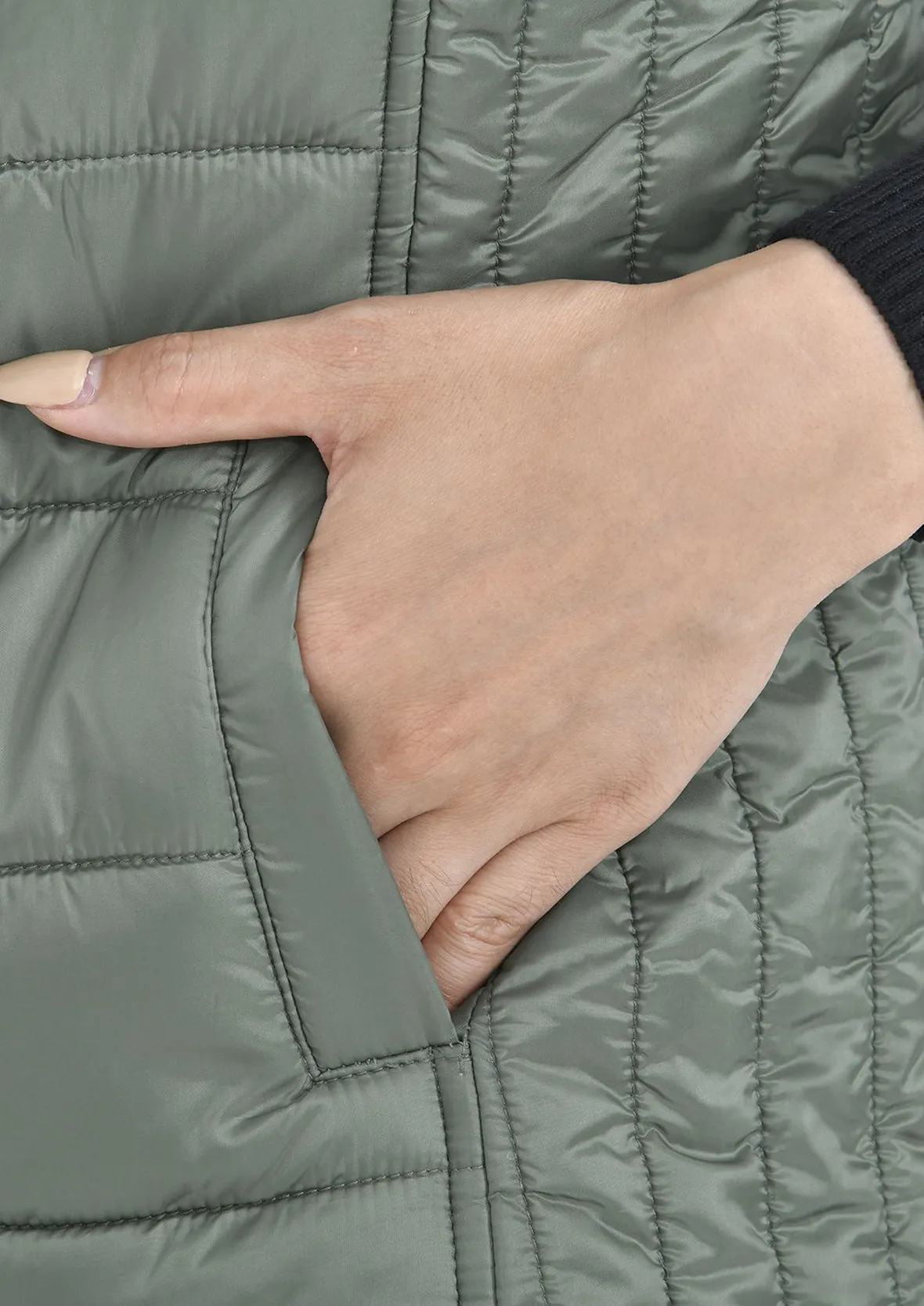 High-Neck Quilted Gilet