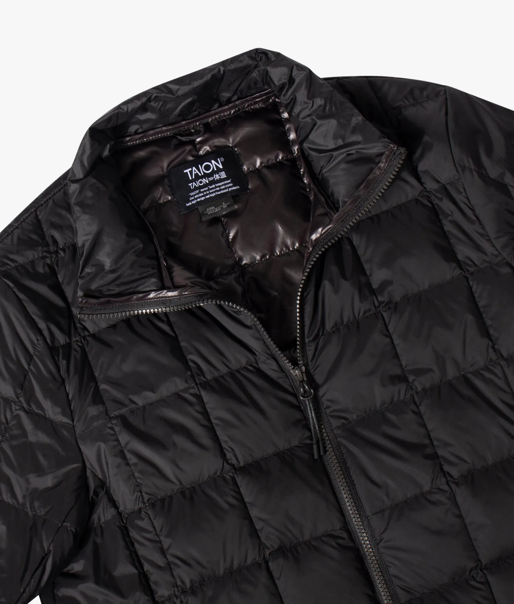 High Neck W-Zip Inner Down Jacket