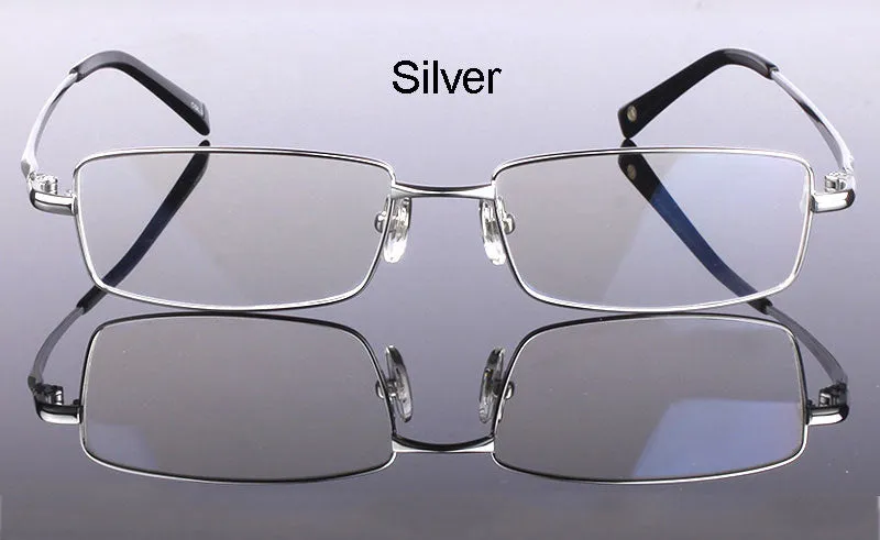 Hotony Men's Full Rim Square Titanium Alloy Frame Eyeglasses L9867