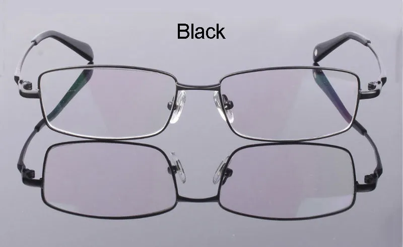 Hotony Men's Full Rim Square Titanium Alloy Frame Eyeglasses L9867