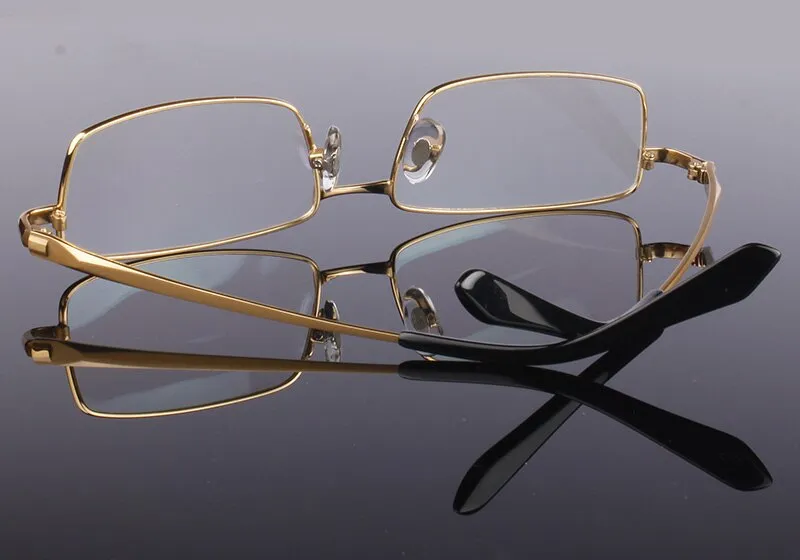 Hotony Men's Full Rim Square Titanium Alloy Frame Eyeglasses L9867