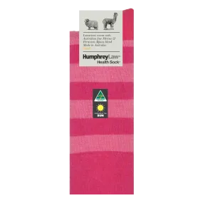 Humphrey Law Fine Merino/Baby Alpaca Blend Health Sock - Fuchsia