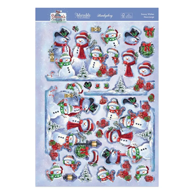 Hunkydory Season's Greetings Deco-Large Set - Snowy Wishes*