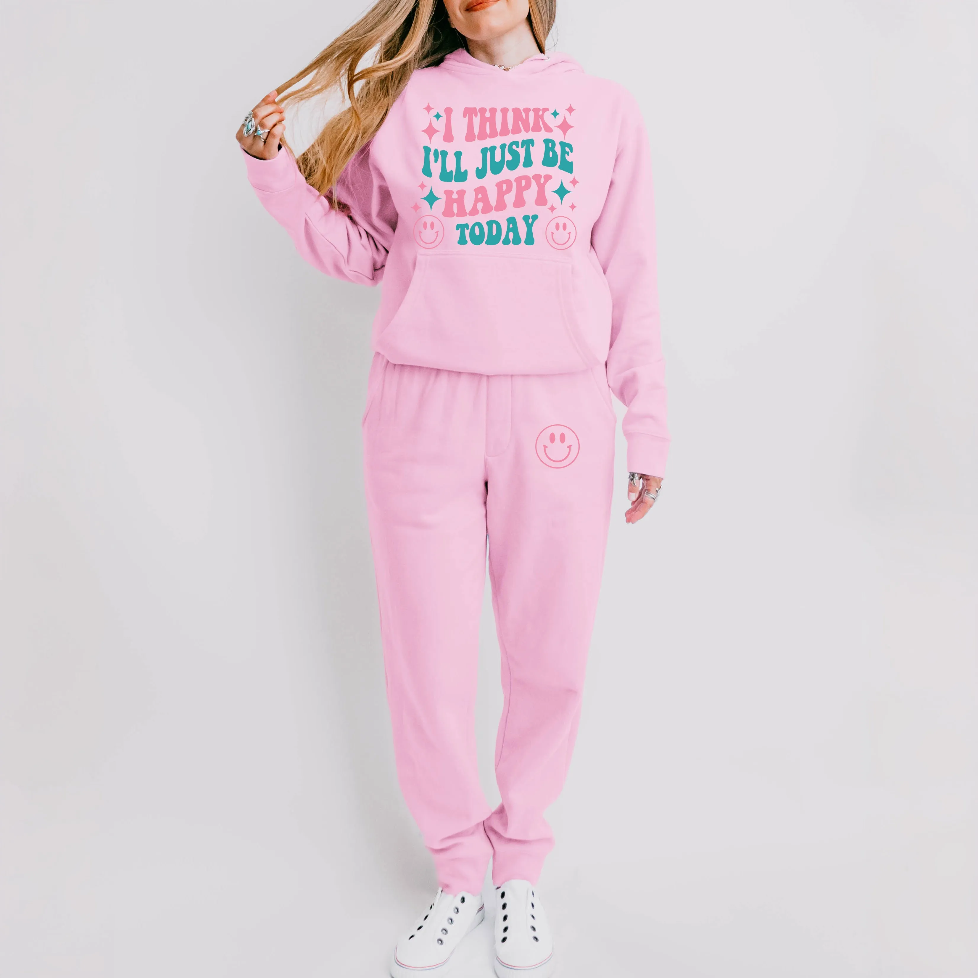 I'll Just Be Happy Colorful | Hoodie Set