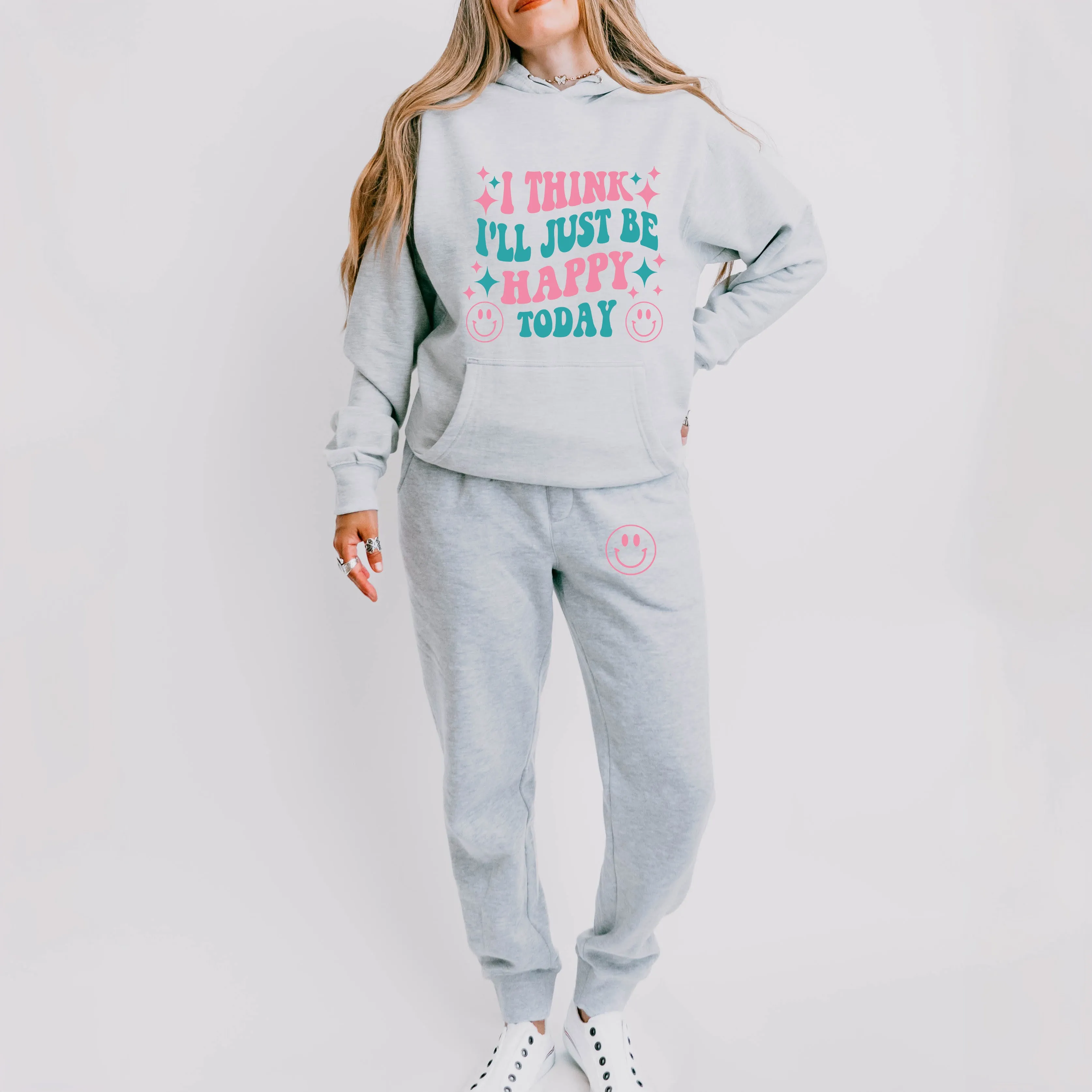 I'll Just Be Happy Colorful | Hoodie Set