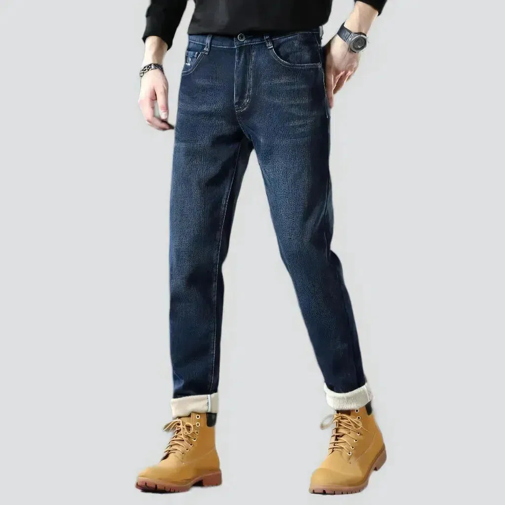 Insulated men's street jeans