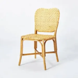 Interlaken Rattan with Woven Seat and Back Dining Chair - Threshold designed