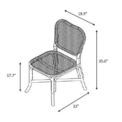 Interlaken Rattan with Woven Seat and Back Dining Chair - Threshold designed