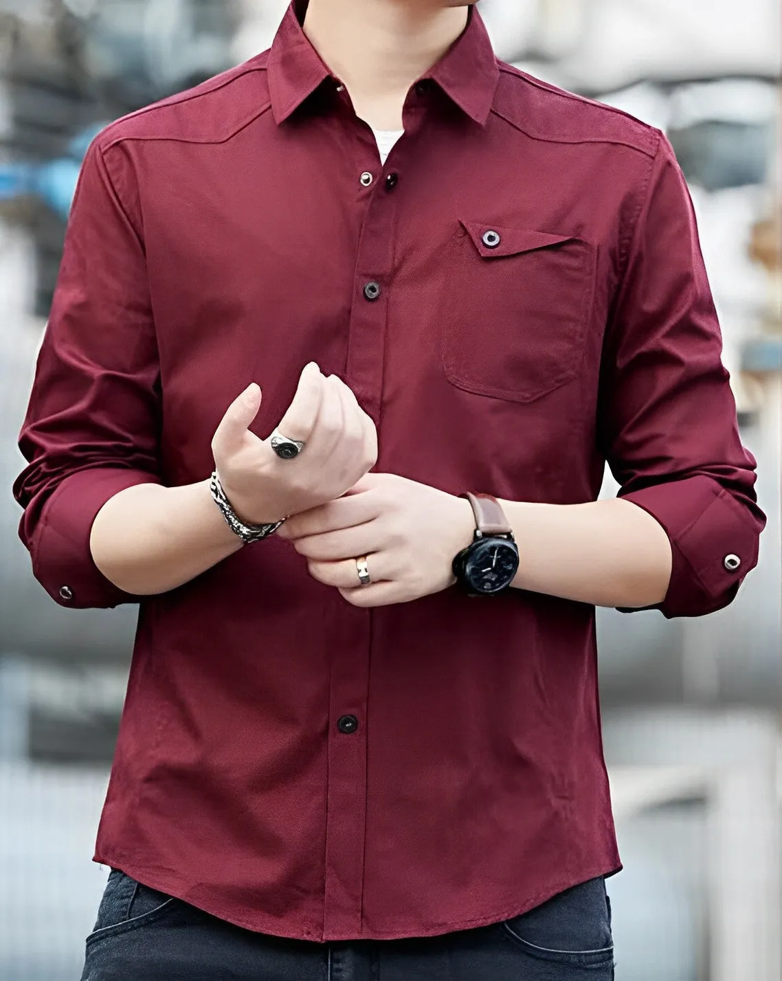 Italian Style Premium RFD Maroon Shirt by Italian Vega®