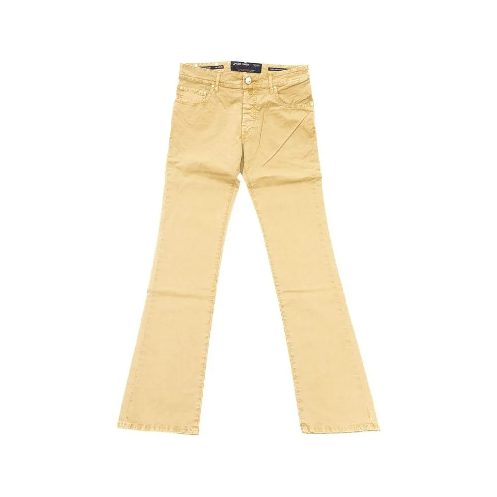 Jacob Cohen Beige Cotton Men Jean