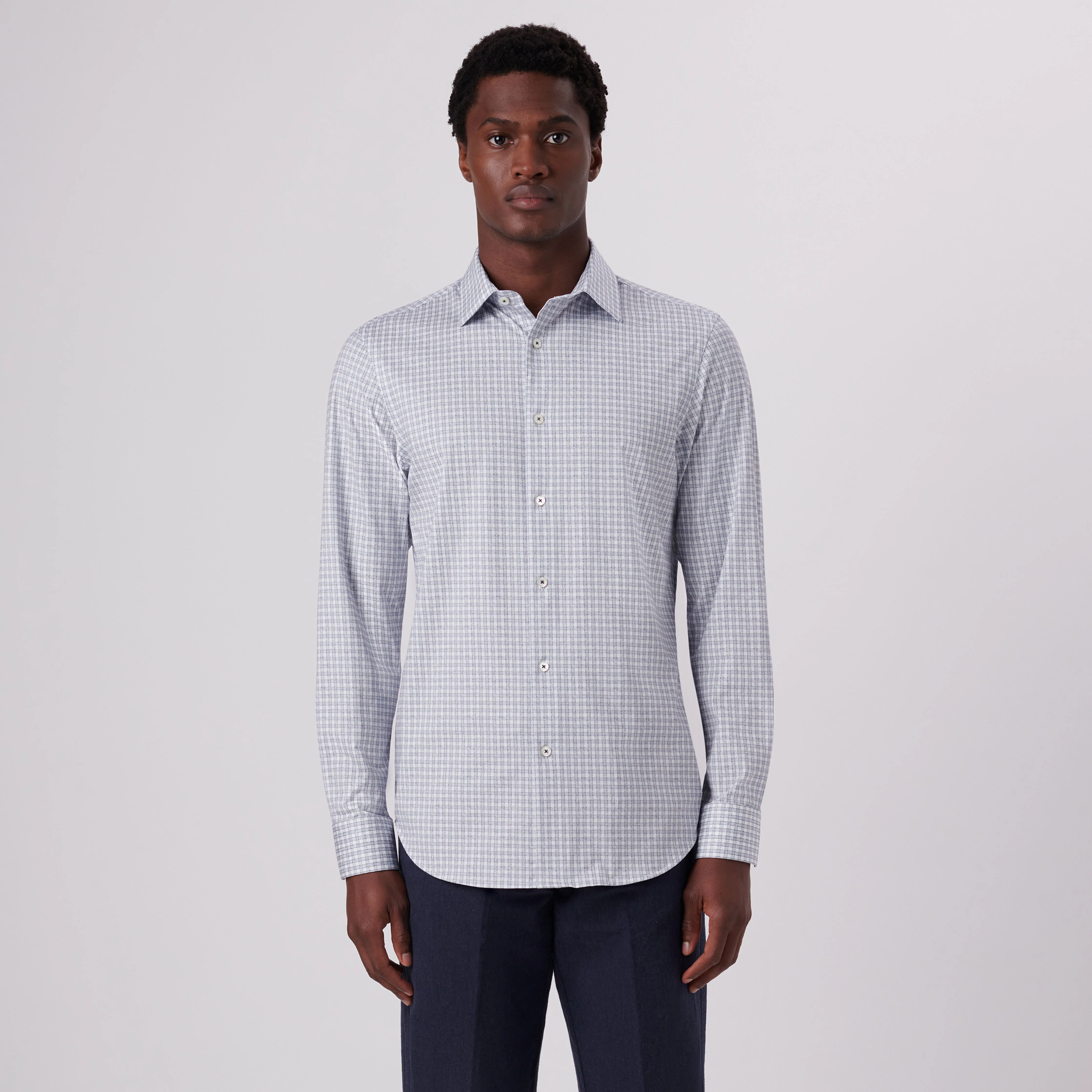 James Mini Check Print OoohCotton Shirt