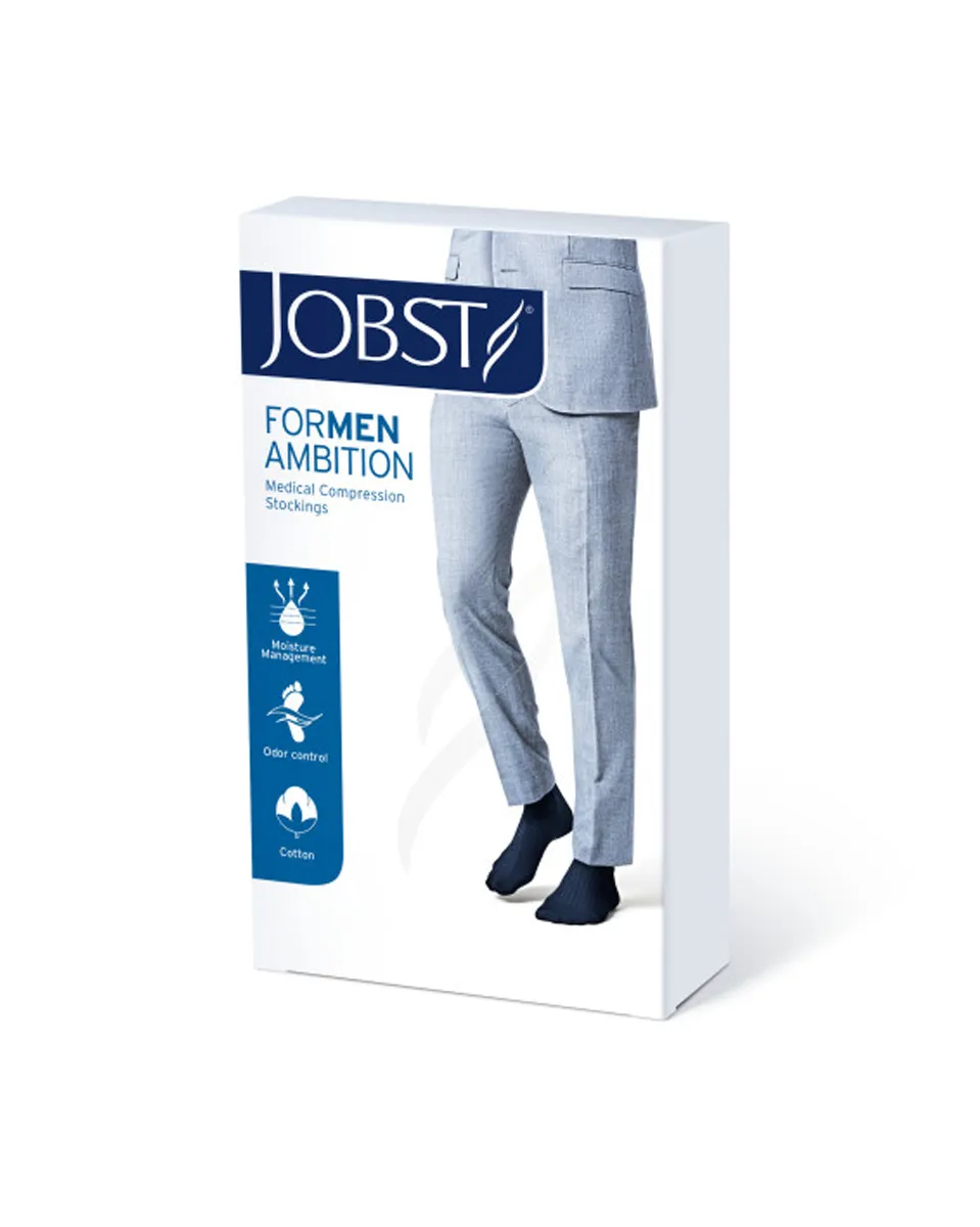 Jobst for Men Ambition Knee High Ribbed Compression Socks 15-20 mmHg