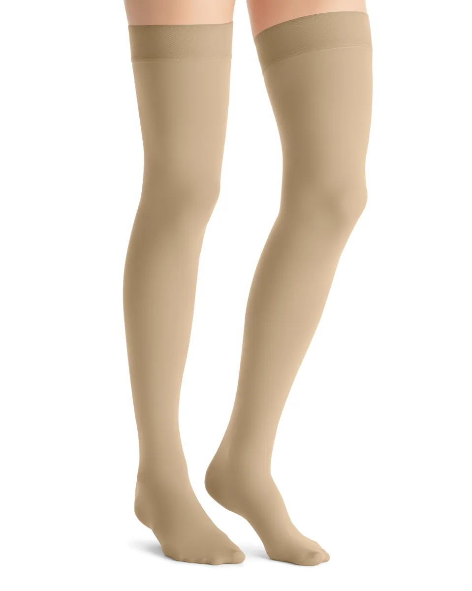 Jobst Opaque Moderate Support 15-20 mmHg Thigh High w/ Silicone Top Band