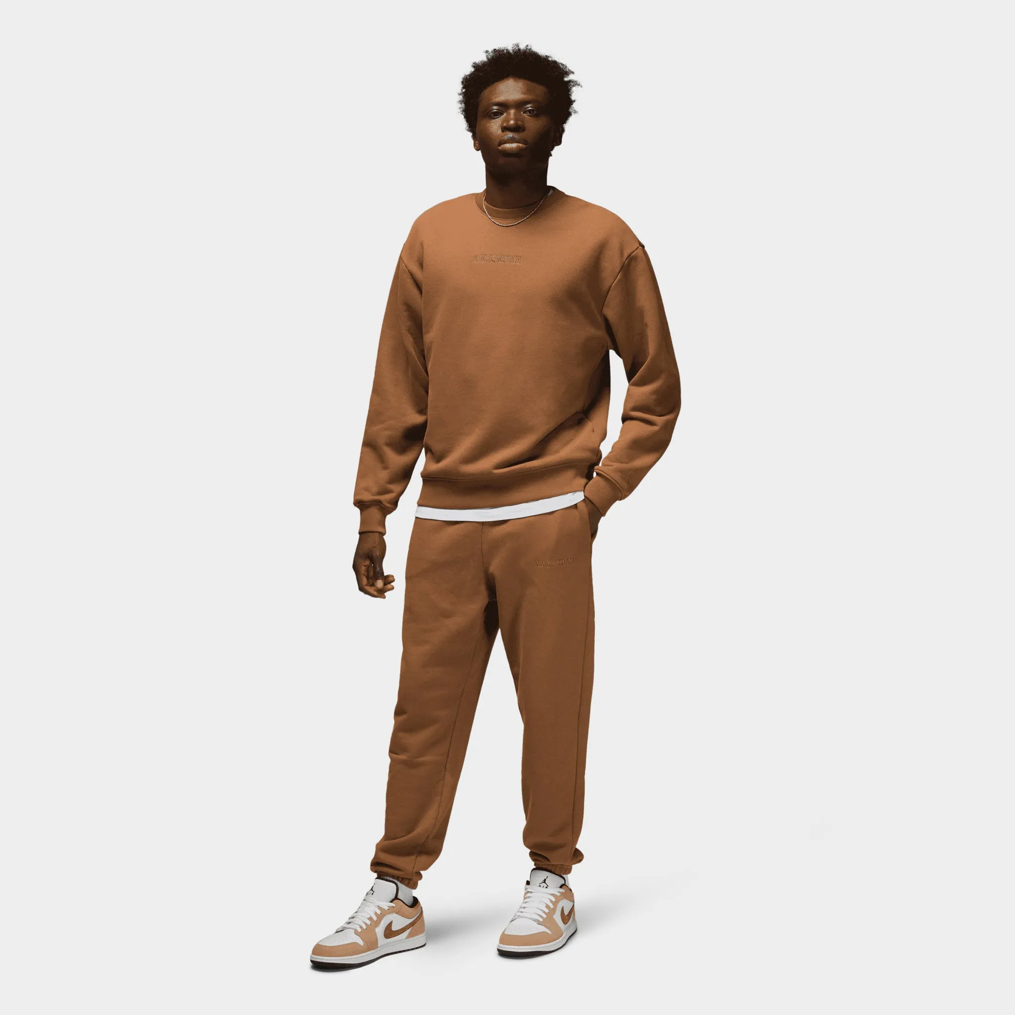 Jordan Wordmark Fleece Pants / Light British Tan