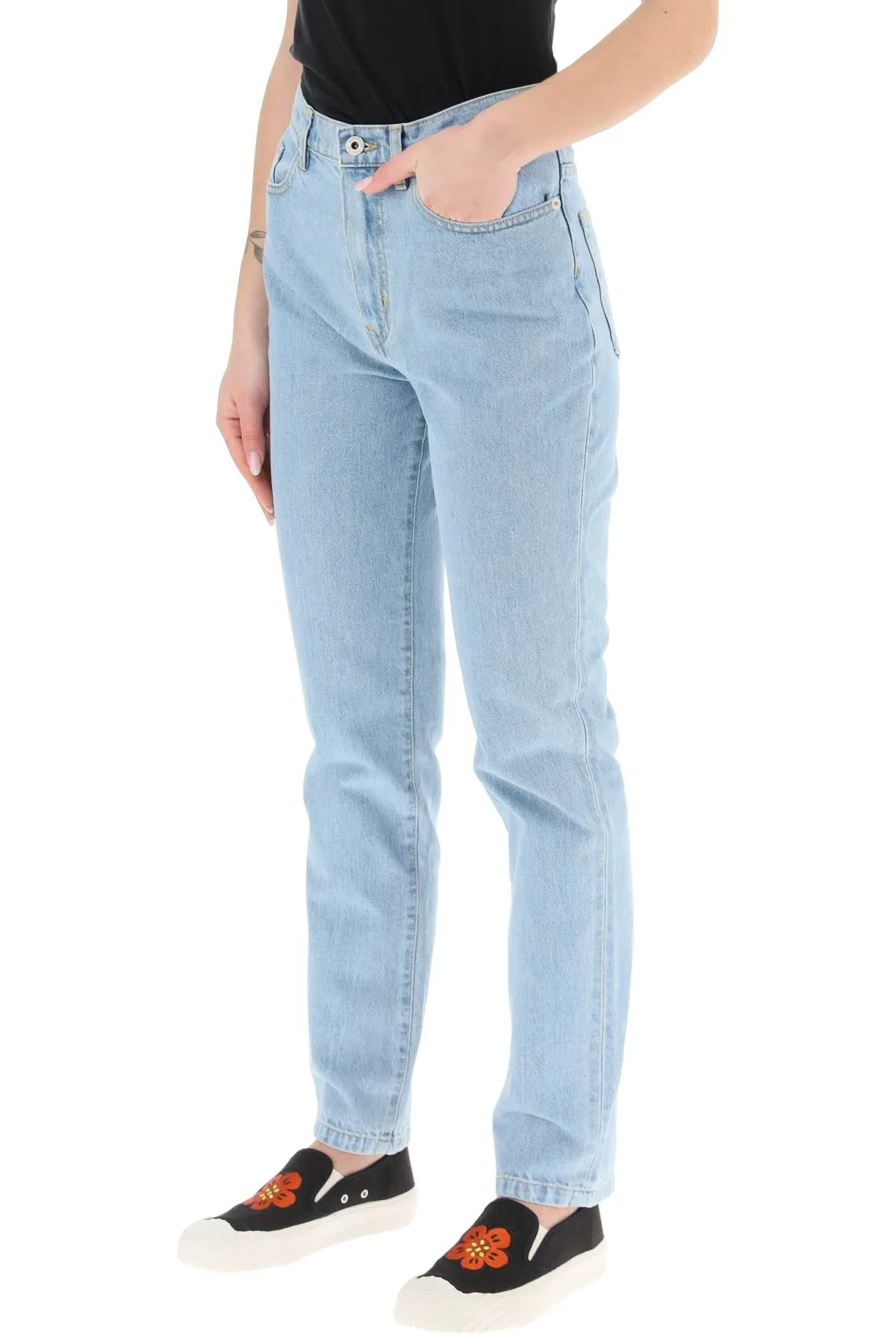 Kenzo straight-leg bleached jeans