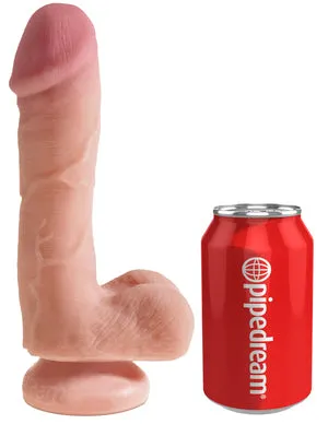 King Cock Dual Density 7.5 Cock WBalls Flesh "