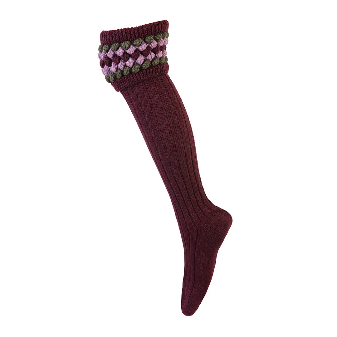 Lady Angus Sock Mulberry by House of Cheviot